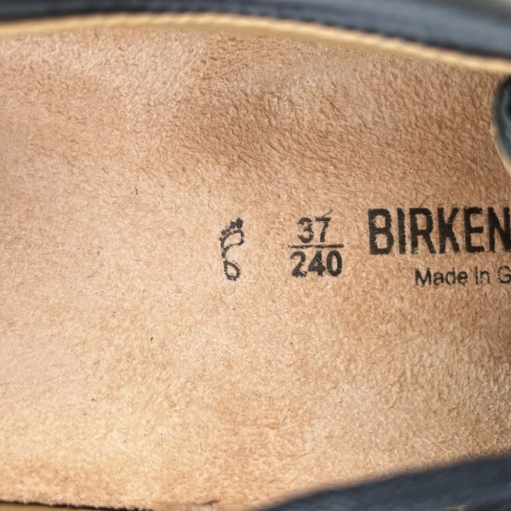 NWOT Birkenstock Black Pasadena Swartz Leather Shoes EU Size 37/US Size 4.5